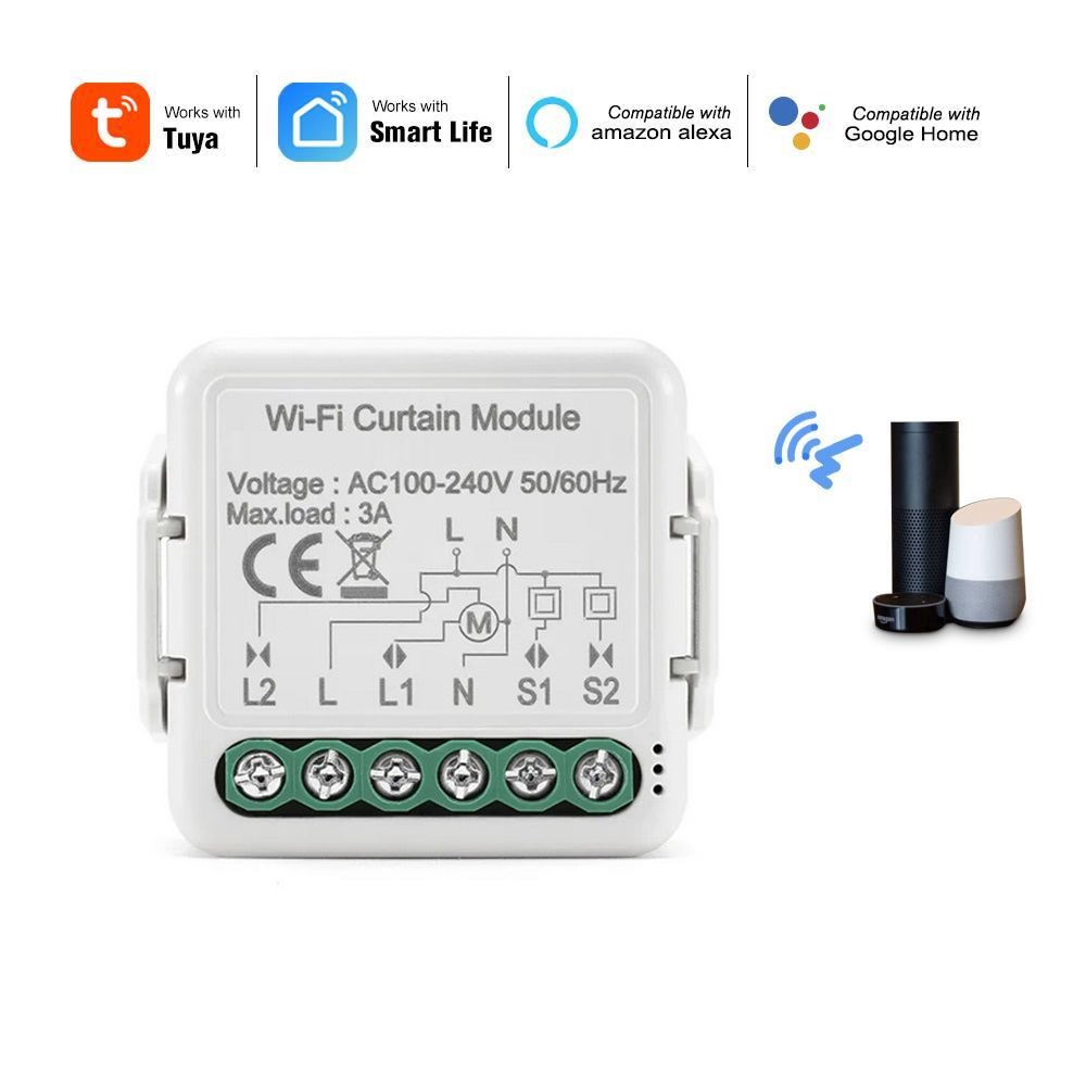 Wi-Fi mini vestavný spínač pro ovládání rolet a žaluzií 1 kanálový - TUYA