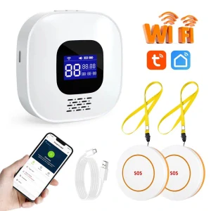 WiFi tísňový alarm pro seniory se 2 SOS tlačítky - Tuya