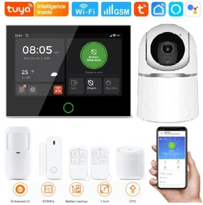 Tuya WiFi + 4G GSM alarm system HOME s 5.0MPx vnitřní kamerou