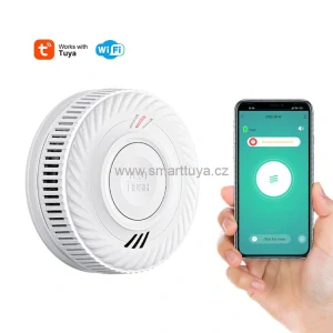 WiFi + RF 433MHz chytrý detektor kouře a požáru – Tuya (Interconnected, 10 let baterie)