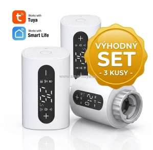 VÝHODNÝ SET 3x Zigbee chytrá termostatická hlavice s LCD displejem – TUYA