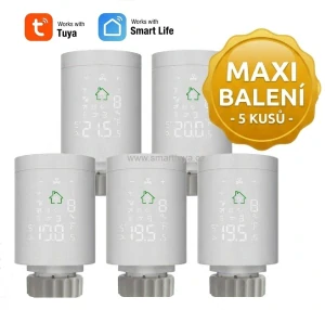 MAXI BALENÍ 5x Zigbee chytrá termostatická hlavice AS-HY368 –TUYA